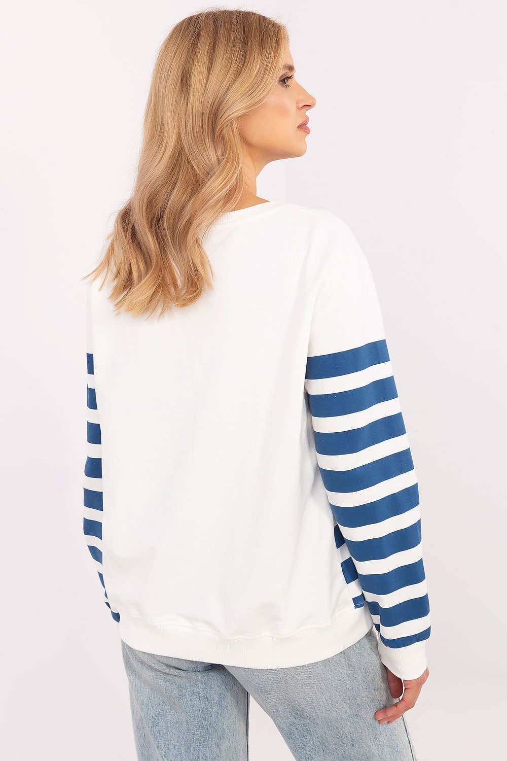 Women Regular Striped-Pinstriped Printed Sweatshirt Trend Style-Women Sweatshirt-LeStyleParfait