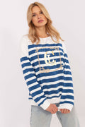 Women Regular Striped-Pinstriped Printed Sweatshirt Trend Style-Women Sweatshirt-LeStyleParfait