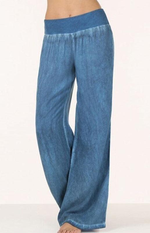 Women's Denim Jeans Wide-Leg Pants - Women Jeans - LeStyleParfait Kenya