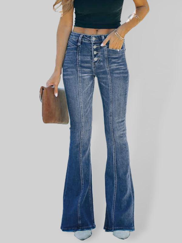Women's Jeans - High Waist Flared Jeans - Women Jeans - LeStyleParfait Kenya