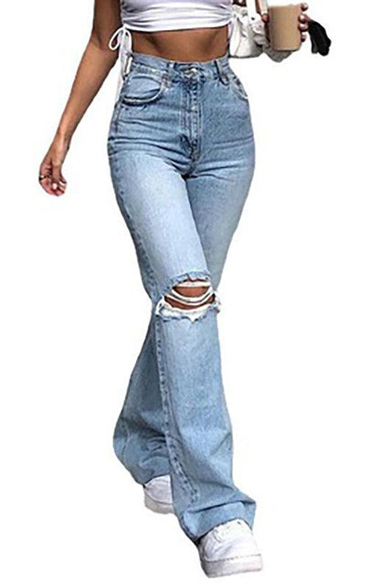 Women's Jeans - Wide Leg Flared Pants - Women Jeans - LeStyleParfait Kenya