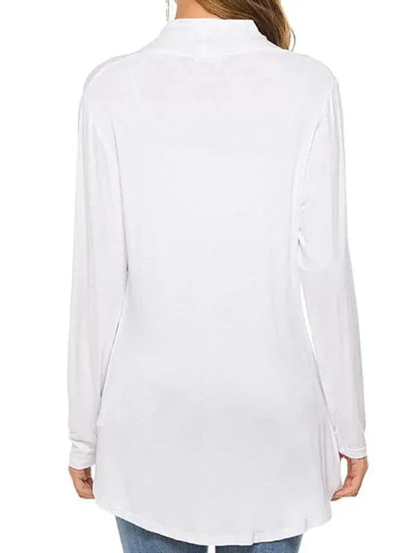 Women’s Lightweight Longline Cardigan Sweater – V-Neck