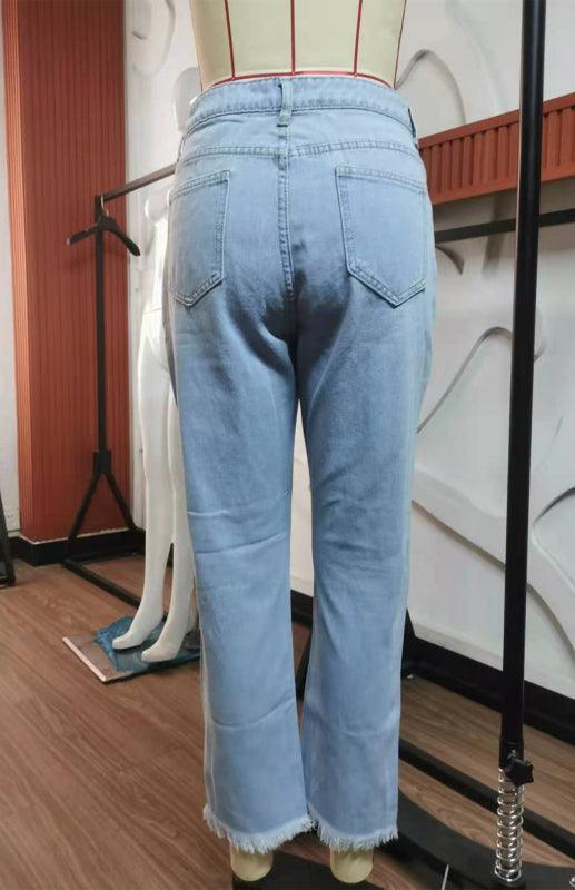Women's Ripped Jeans Pants - Women Jeans - LeStyleParfait Kenya