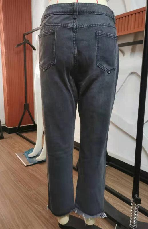 Buy Women's Ripped Jeans - Irregular Waist at LeStyleParfait Kenya