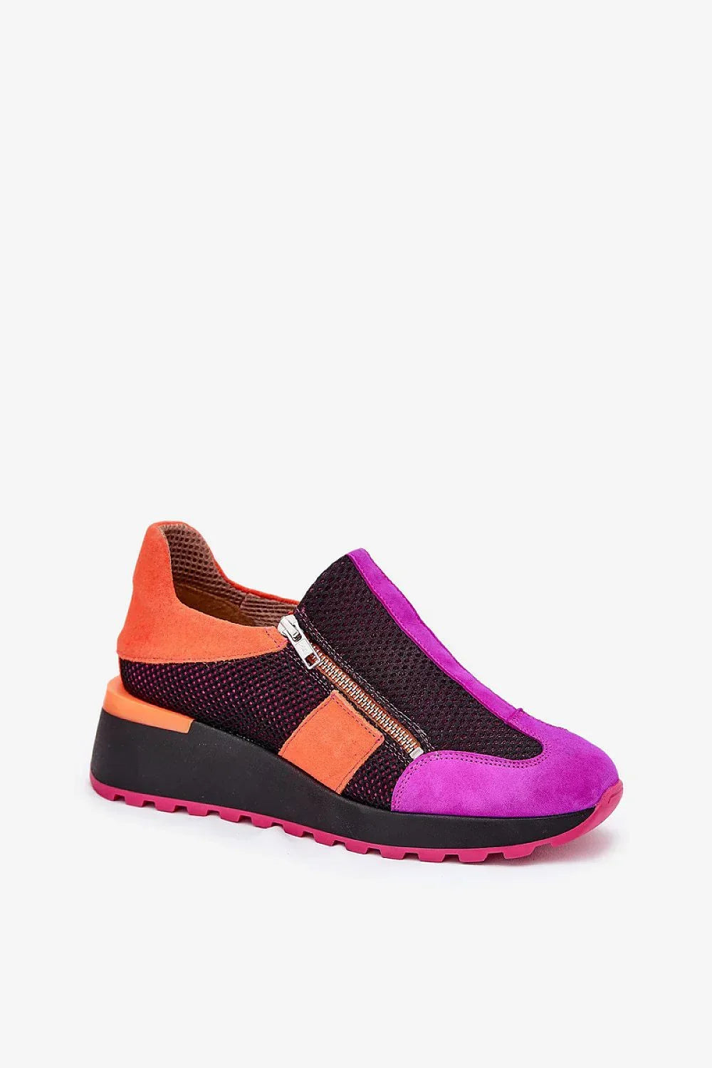 Women Slip-On Platform Sneakers Zipper Casual Travel Shoes-women sneakers-LeStyleParfait