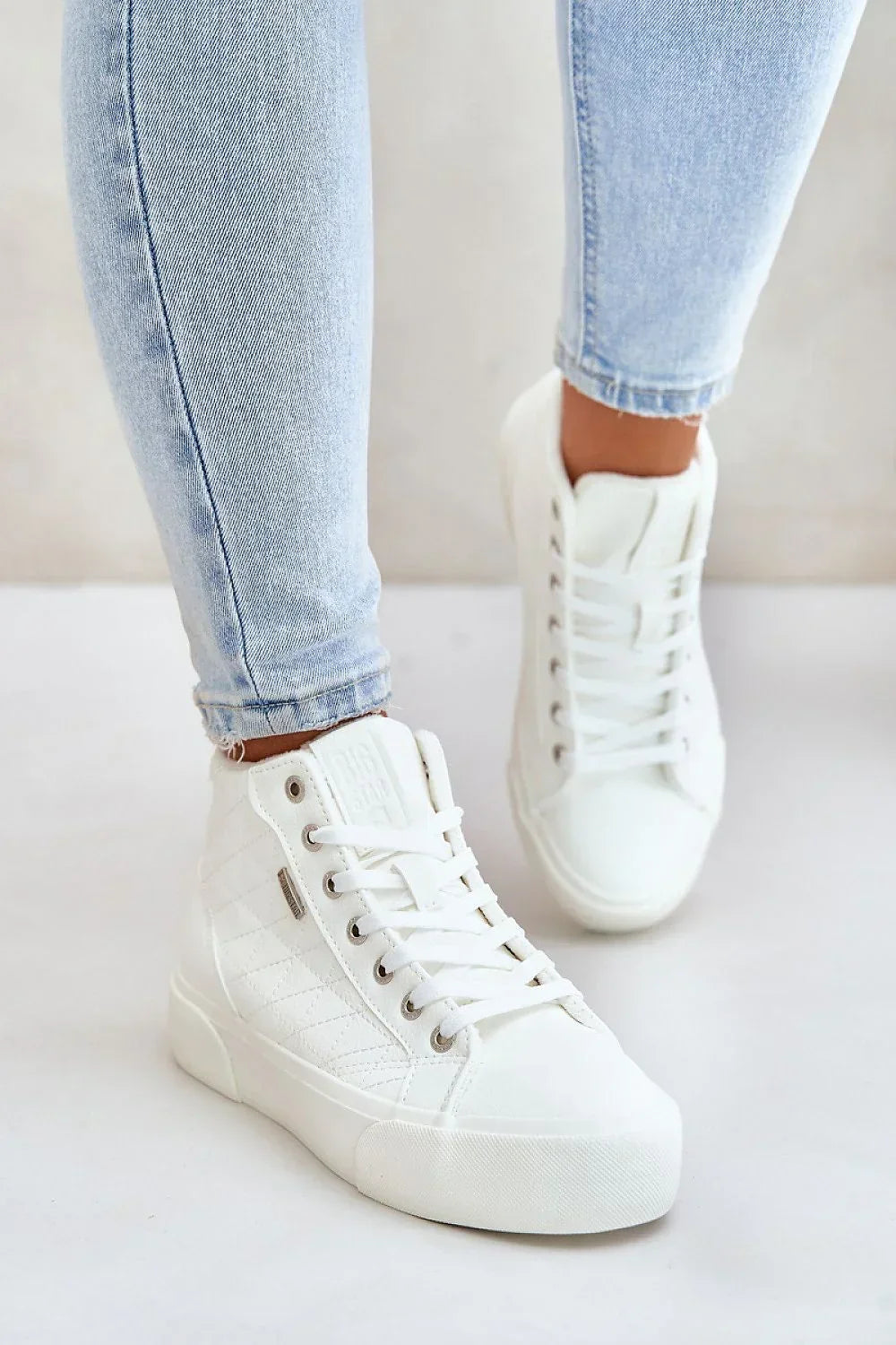 Women Stitched High Top Platform Sneakers Winter Casual Shoes-women sneakers-LeStyleParfait