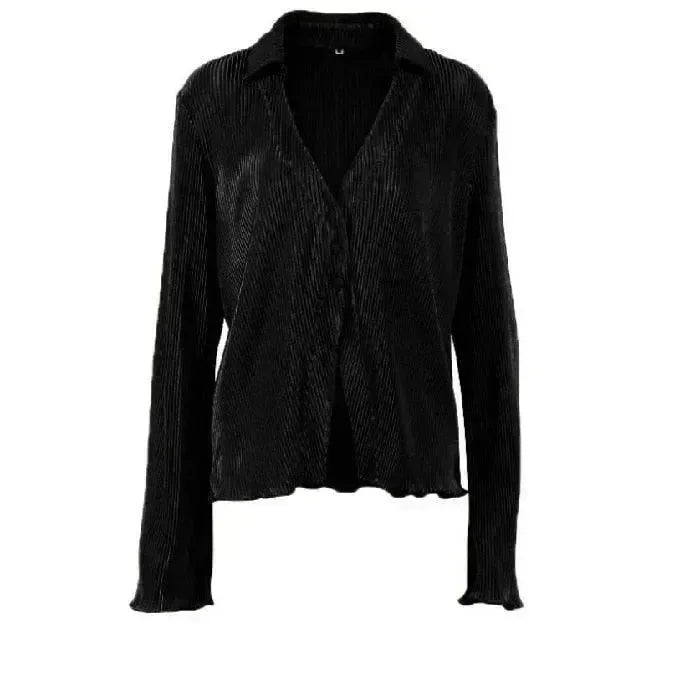 Women Vibrant Pleated Two-Piece Pants Set - Pleated Pants Set - LeStyleParfait