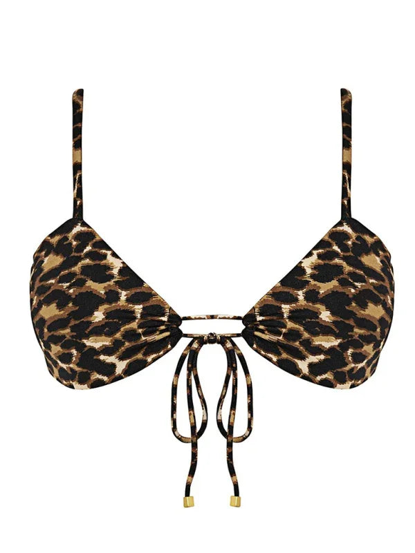 Women Wine Red String Bikini Set