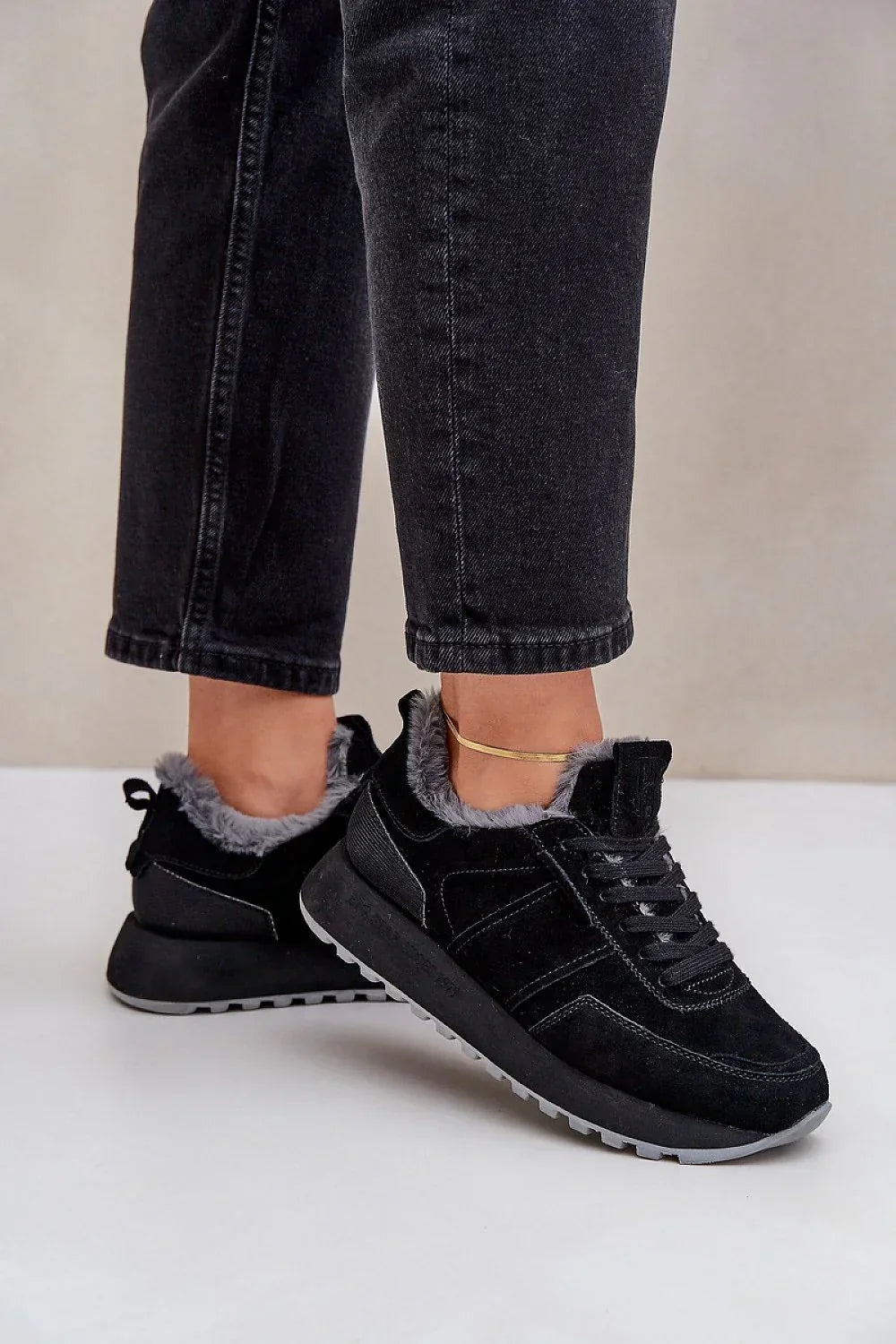 Women Winter Platform Sneakers Insulated Fur Casual Shoes-women sneakers-LeStyleParfait
