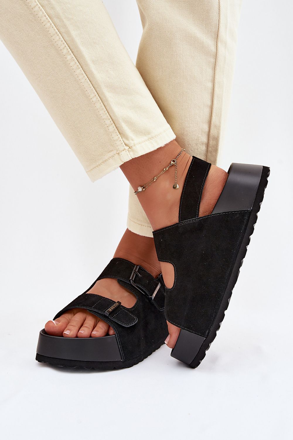 Women’s Adjustable Platform Buckle Sandals-Women's Sandals-LeStyleParfait