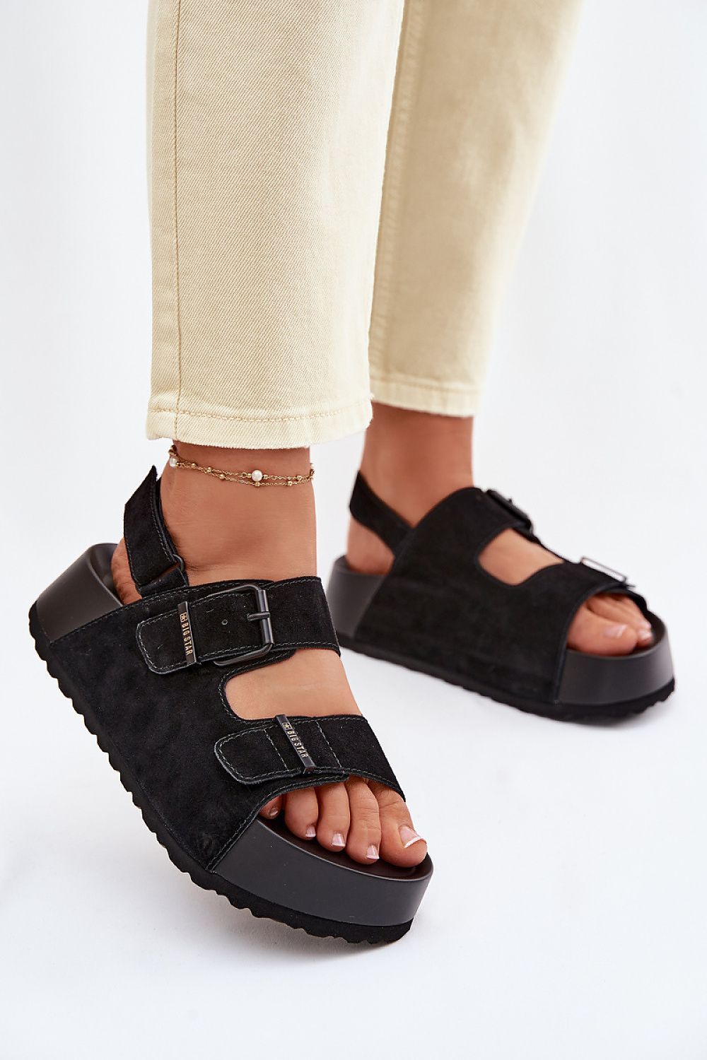 Women’s Adjustable Platform Buckle Sandals-Women's Sandals-LeStyleParfait