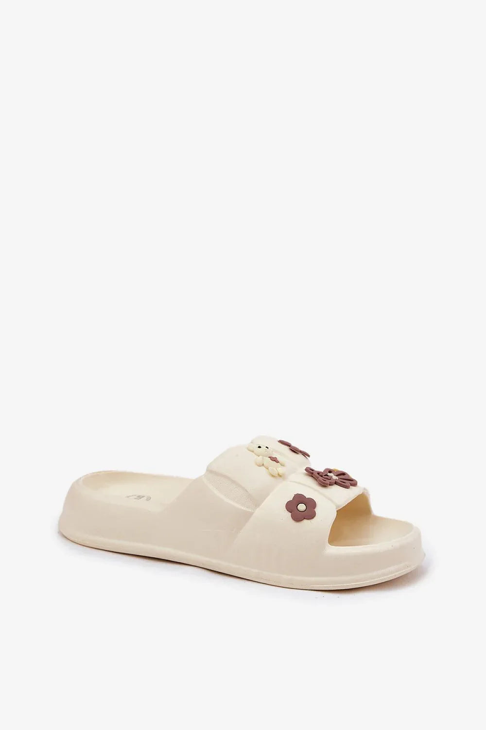 Women’s Applique Slide Flat Sandals-Women's Sandals-LeStyleParfait