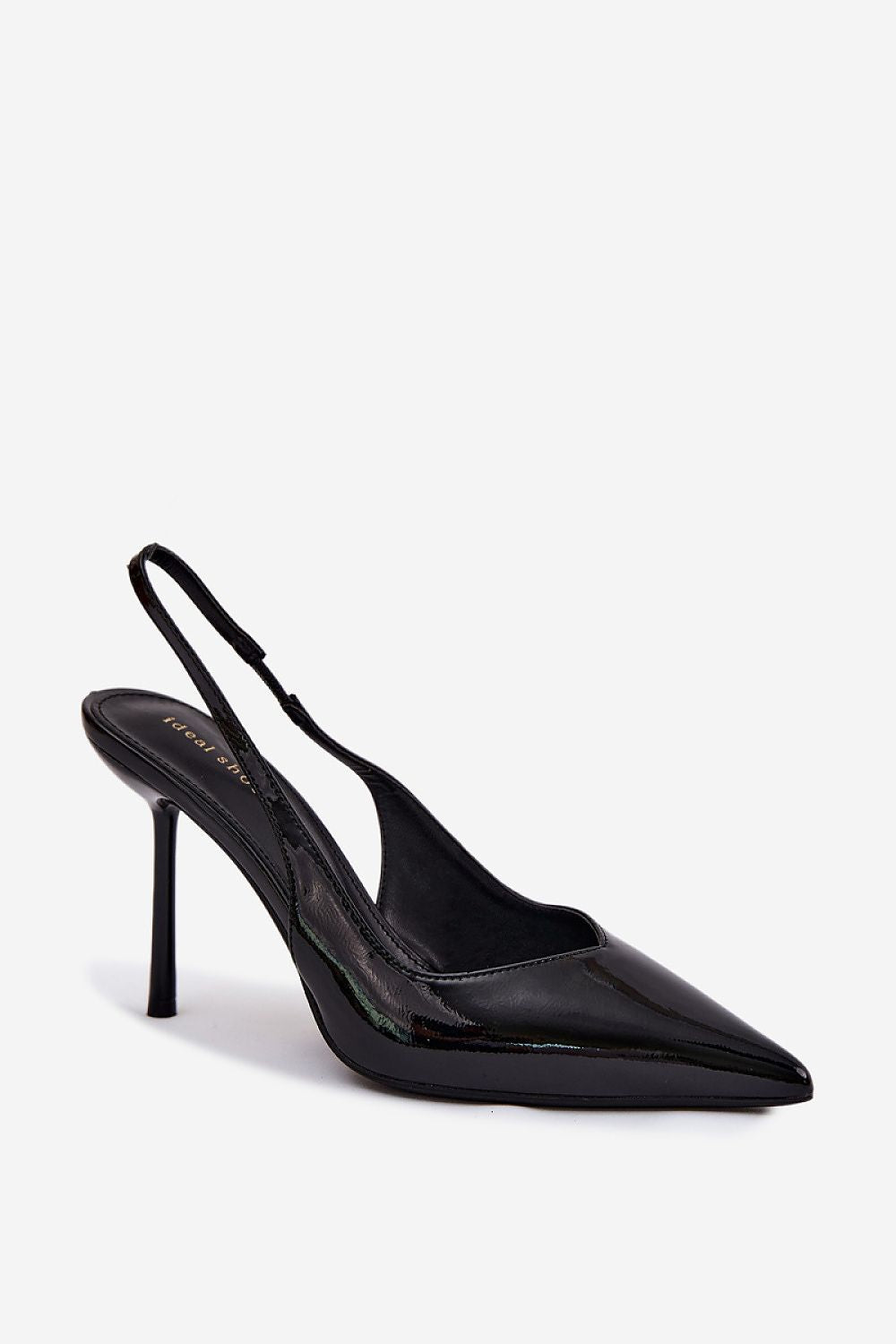 Women's Black Pointed Toe Slingback Stiletto Pumps-Pumps Shoes-LeStyleParfait