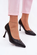Escarpins Femme noirs à bout pointu et talon aiguille-Escarpins Femme-LeStyleParfait