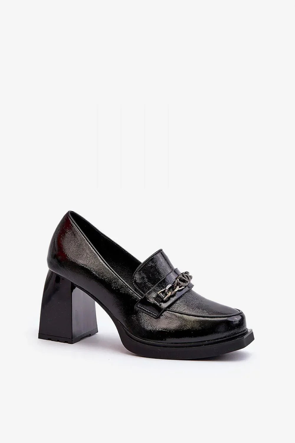 Women's Black Square Toe Platform High Heel Pumps-Pumps Shoes-LeStyleParfait