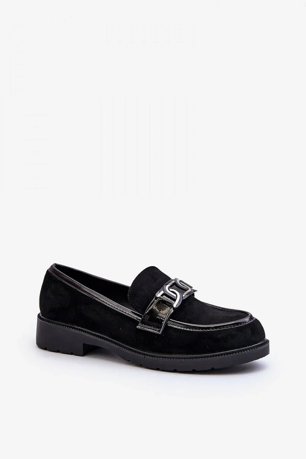 Women’s black suede horsebit moccasin loafers, low heel women’s office loafers for all season wear