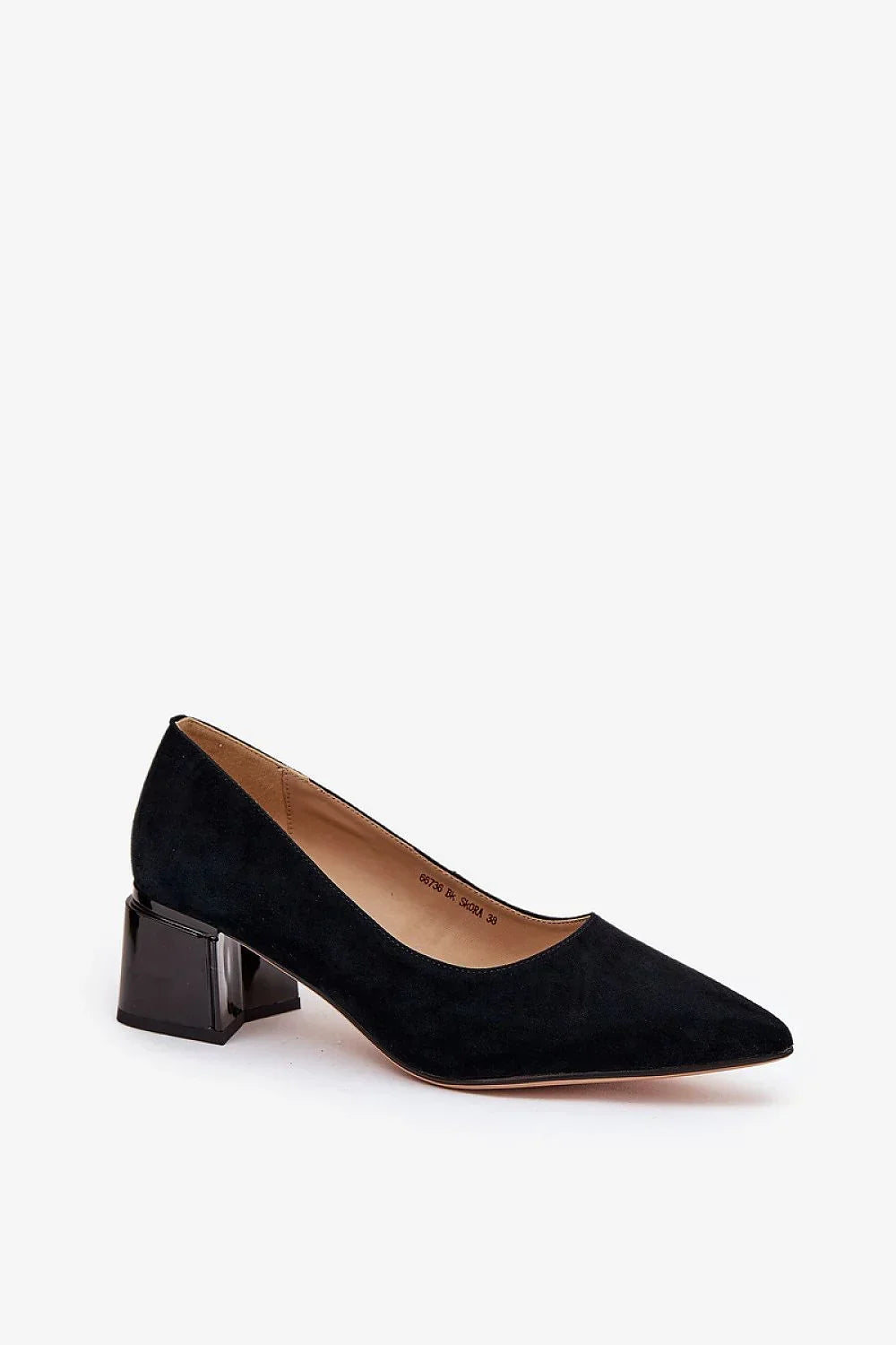 Escarpins Femme noirs en daim à talon carré-Escarpins Femme-LeStyleParfait