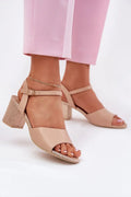 Women’s Buckle Block Heel Sandals-Women's Sandals-LeStyleParfait