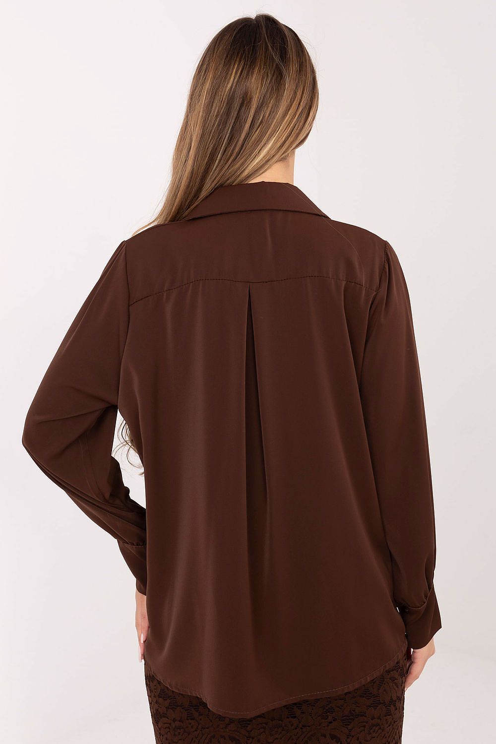 Women's Classic Polyester Shirt — Brown-LeStyleParfait