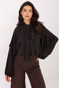 Women's Collarless Elegant Shirt — Brown-LeStyleParfait