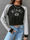 Women's Cropped Streetwear Graphic Sweatshirt-Women Sweatshirt-LeStyleParfait