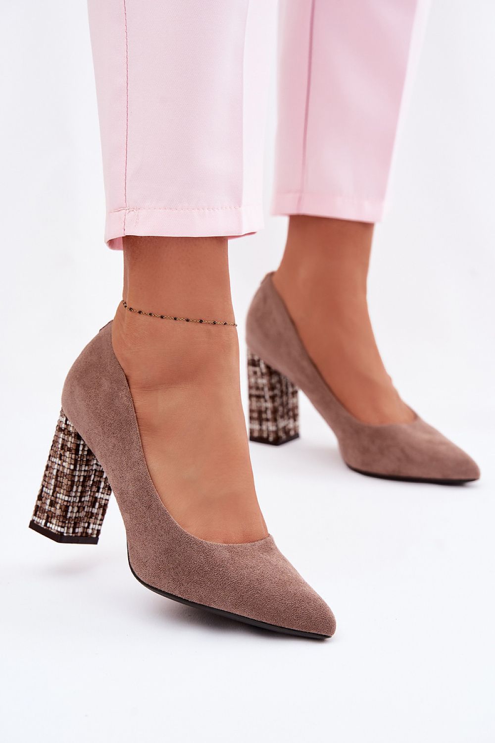 Escarpins Femme en daim à talon carré-Escarpins Femme-LeStyleParfait
