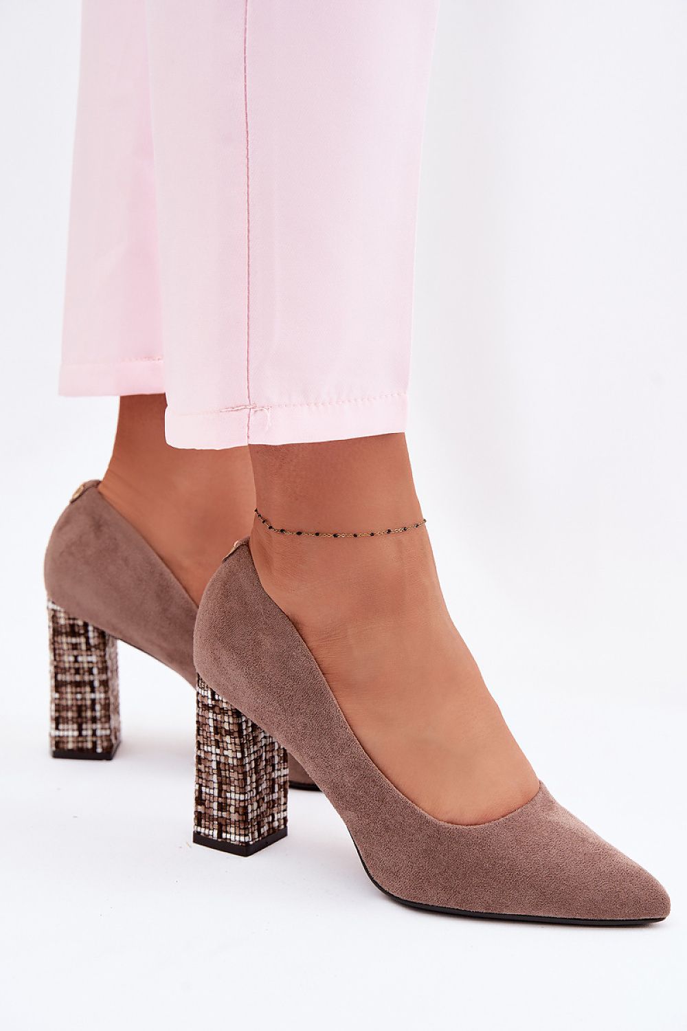 Escarpins Femme en daim à talon carré-Escarpins Femme-LeStyleParfait