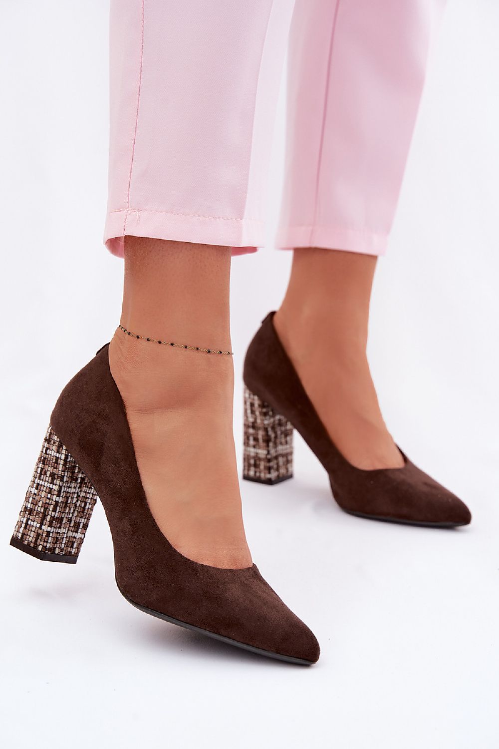 Escarpins Femme en daim à talon carré-Escarpins Femme-LeStyleParfait