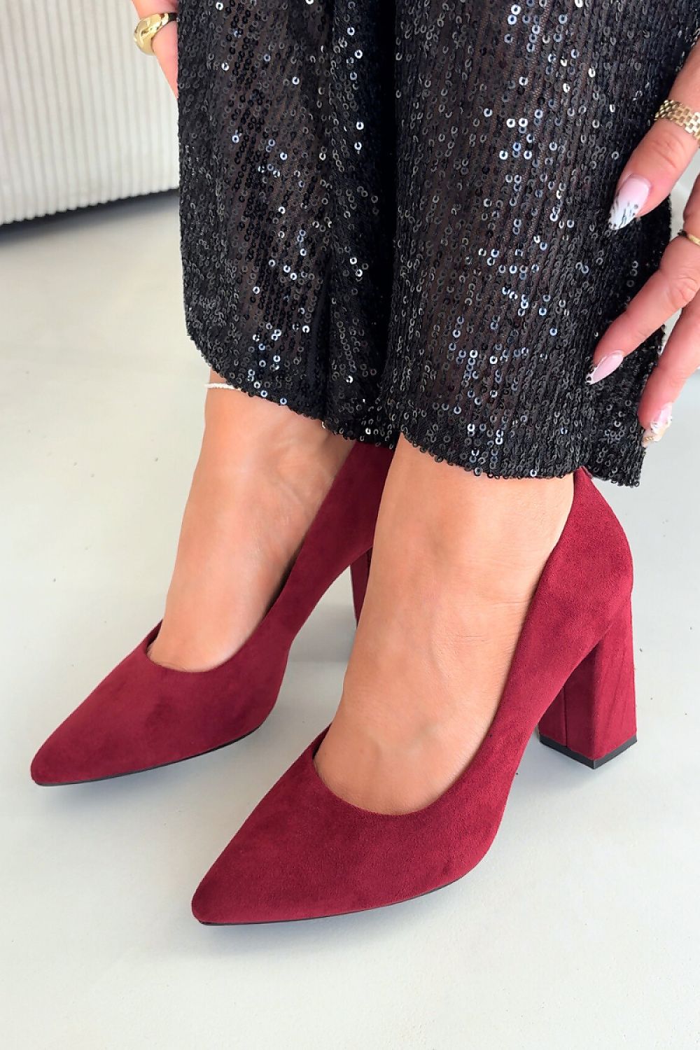 Escarpins Femme en daim à talon carré-Escarpins Femme-LeStyleParfait