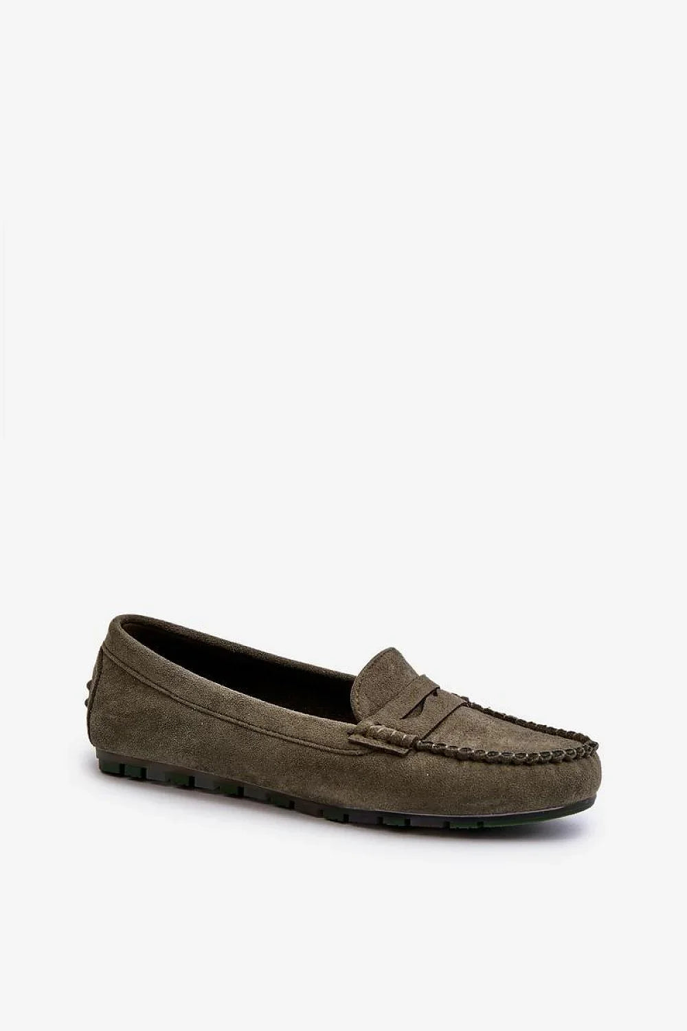 Women’s eco‑suede moccasin penny loafers, vegan women’s moccasin loafers in beige from Women’s Moccasins