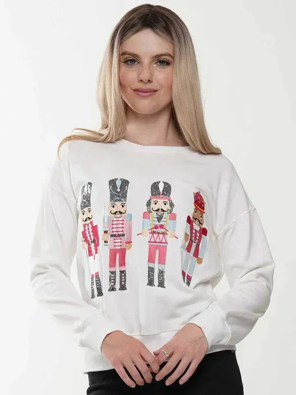 Women's Embroidered Crewneck Sweatshirt-Women Sweatshirt-LeStyleParfait