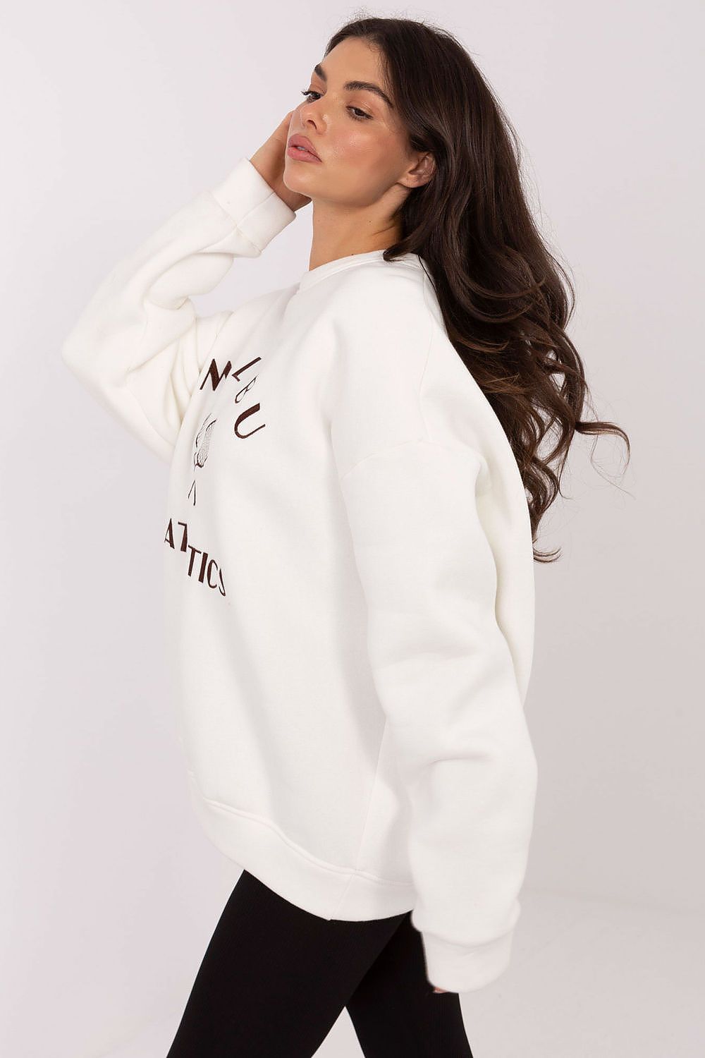 Women's Embroidered Loose Sweatshirt — Pink-Women Sweatshirt-LeStyleParfait
