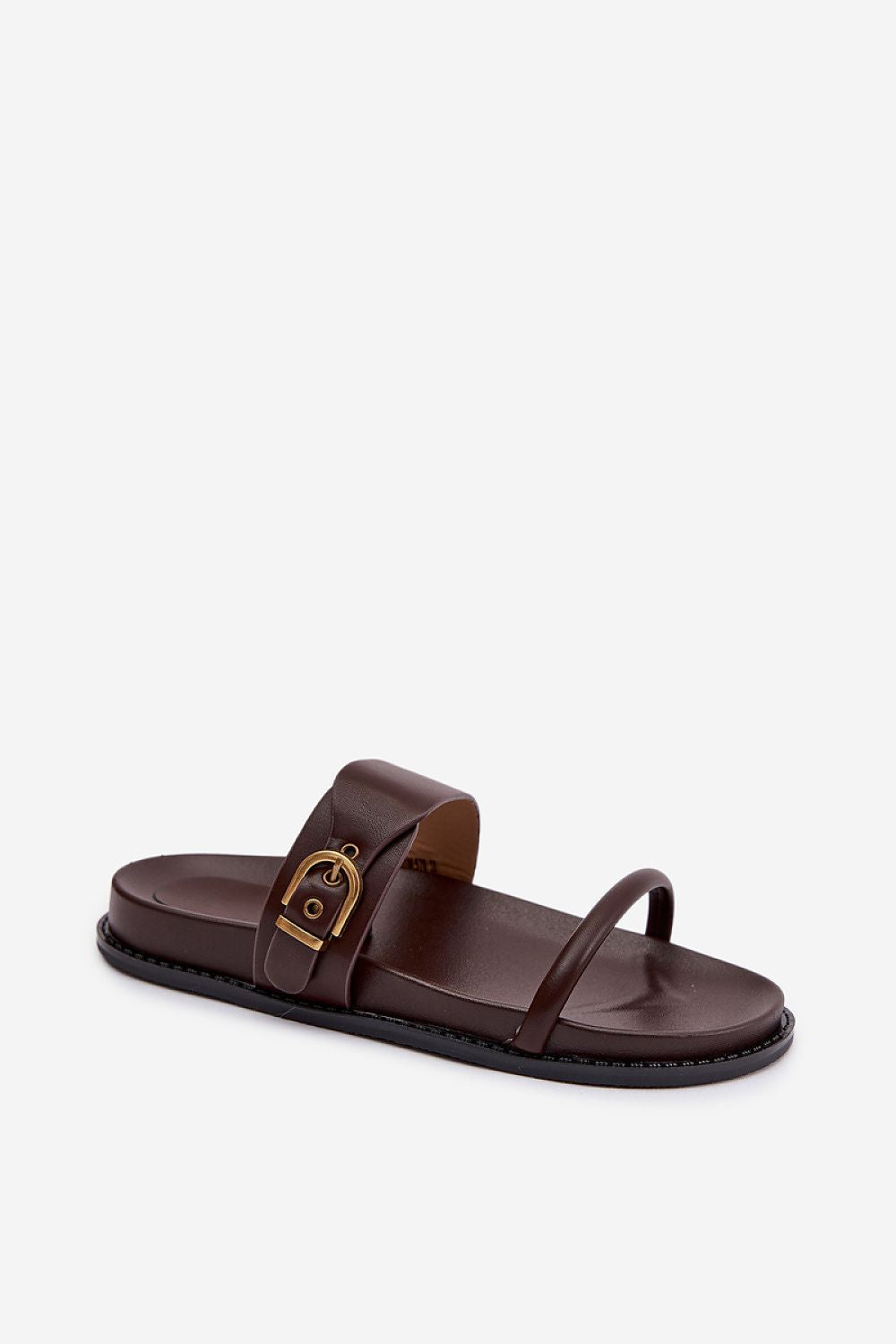 Women’s Flat Buckle Slip-On Sandals-Women's Sandals-LeStyleParfait