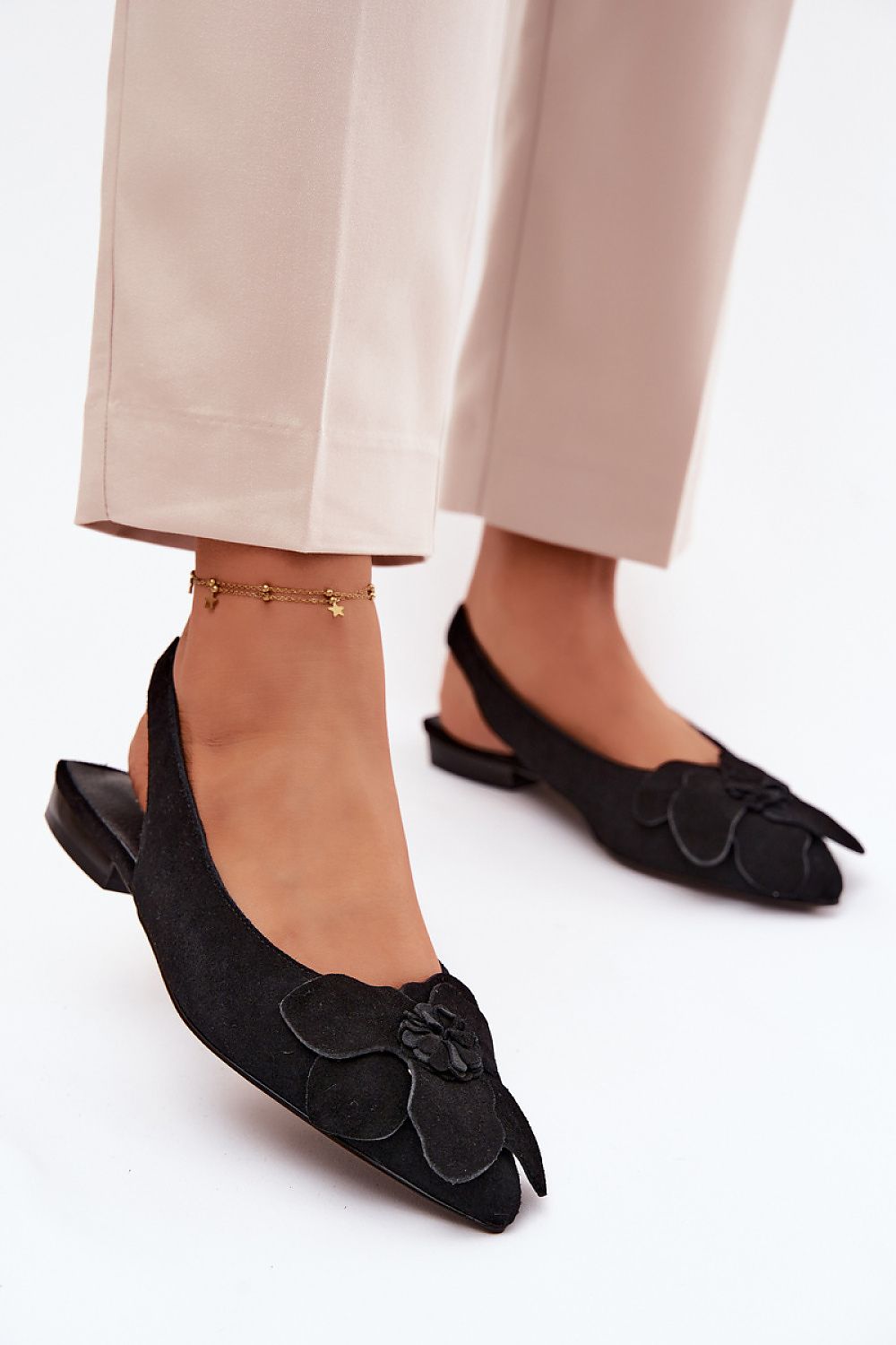 Women’s Floral Ceremony Flat Sandals-Women's Sandals-LeStyleParfait