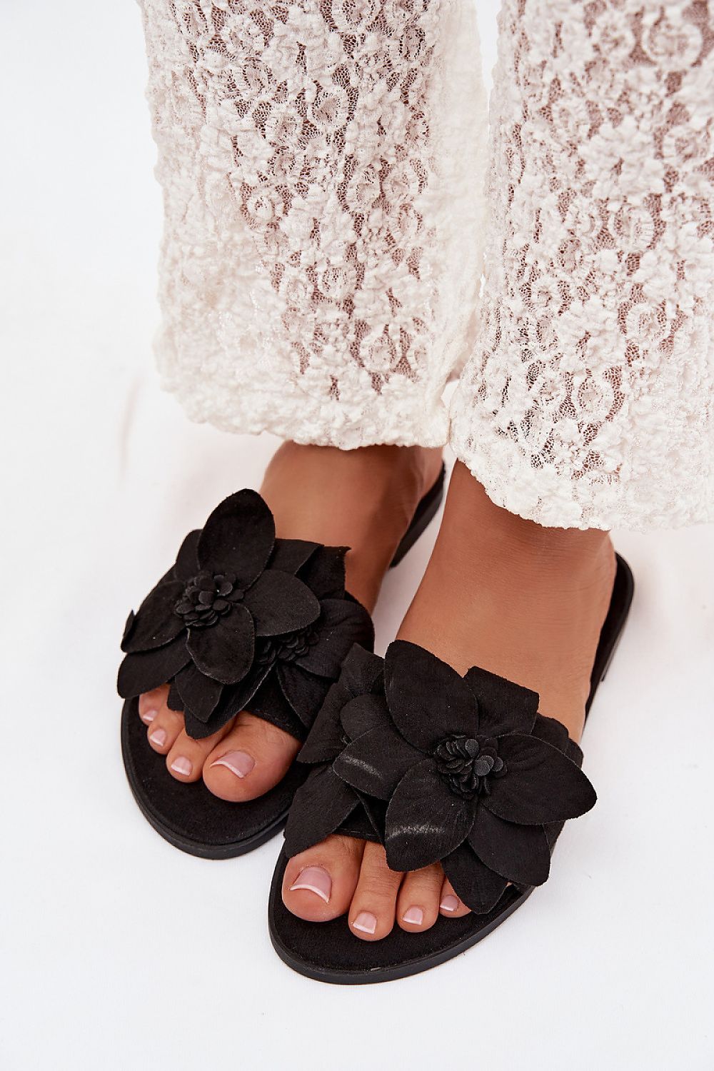 Women’s Floral Flat Sandals-Women's Sandals-LeStyleParfait