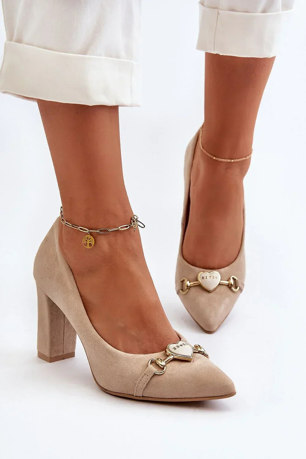 Women's Formal Pointed Toe Block Heel Pumps-Pumps Shoes-LeStyleParfait