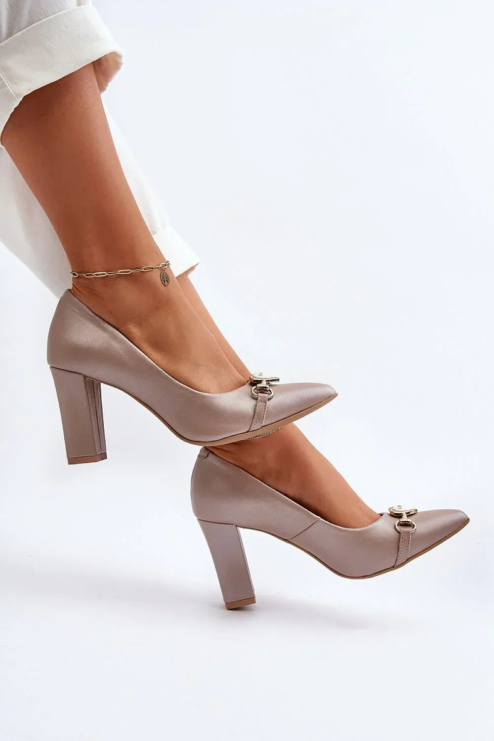Women's Formal Pointed Toe Block Heel Pumps-Pumps Shoes-LeStyleParfait