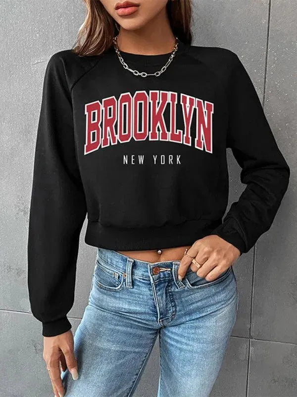 Women's Graphic Crewneck Casual Sweatshirt-Women Sweatshirt-LeStyleParfait