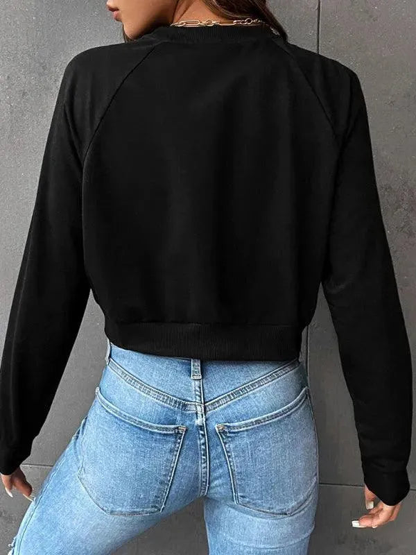 Women's Graphic Crewneck Casual Sweatshirt-Women Sweatshirt-LeStyleParfait