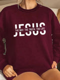 Women's Graphic Print Crewneck Sweatshirt-Women Sweatshirt-LeStyleParfait