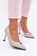 Escarpins Femme gris à bout pointu-Escarpins Femme-LeStyleParfait