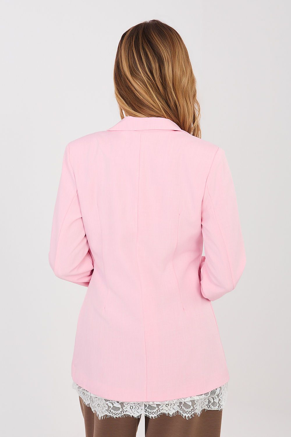 Women's Lace Trim Blazer Structured Office Style-women's jacket-LeStyleParfait