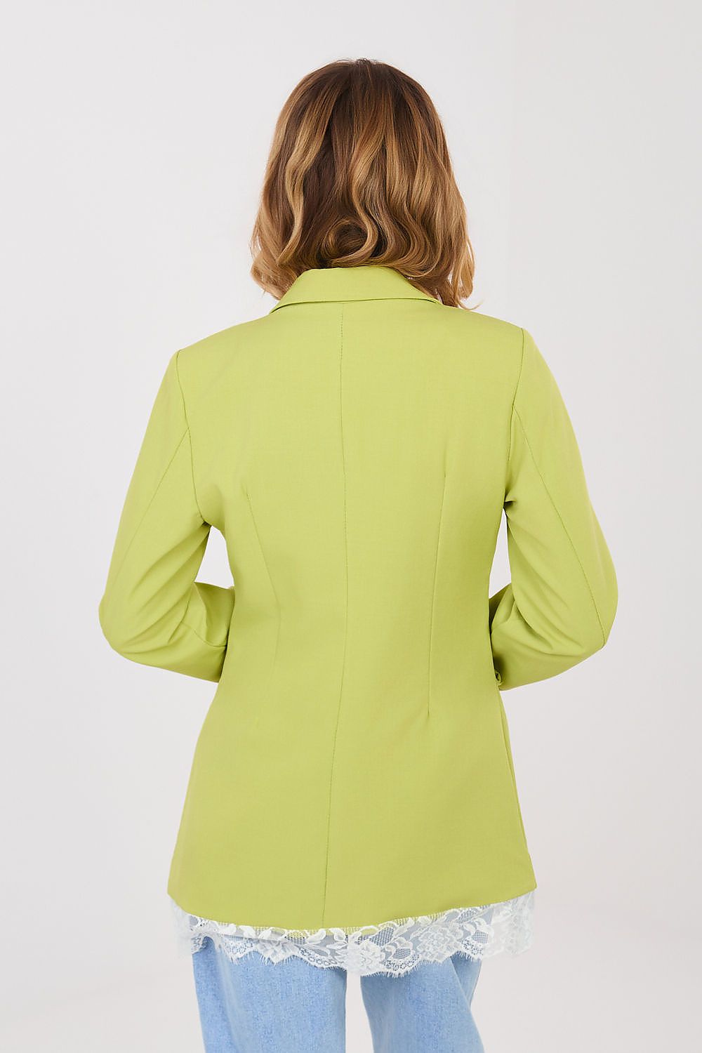 Women's Lace Trim Blazer Structured Office Style-women's jacket-LeStyleParfait