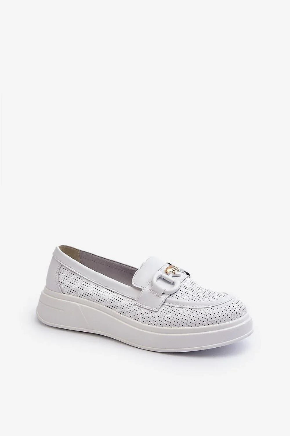 Women’s leather platform moccasin loafers, breathable slip‑on women’s platform moccasins from Platform Shoes