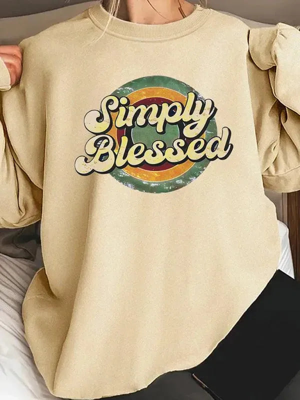 Women's Letter Print Pullover Sweatshirt-Women Sweatshirt-LeStyleParfait