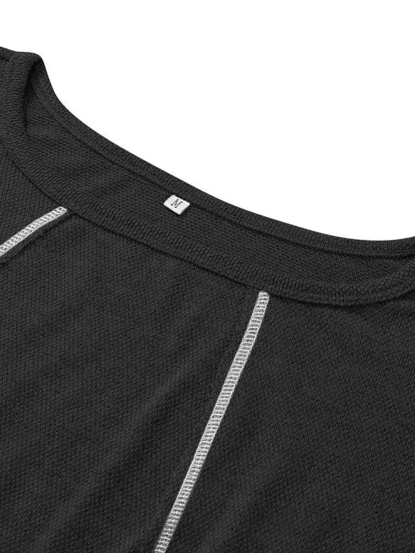 Women's Loose Round Neck Sweatshirt-Women Sweatshirt-LeStyleParfait