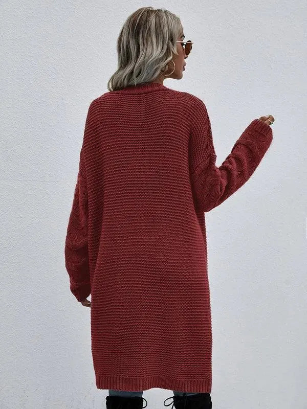 Women’s Open Knit Longline Cardigan Sweater – Lightweight