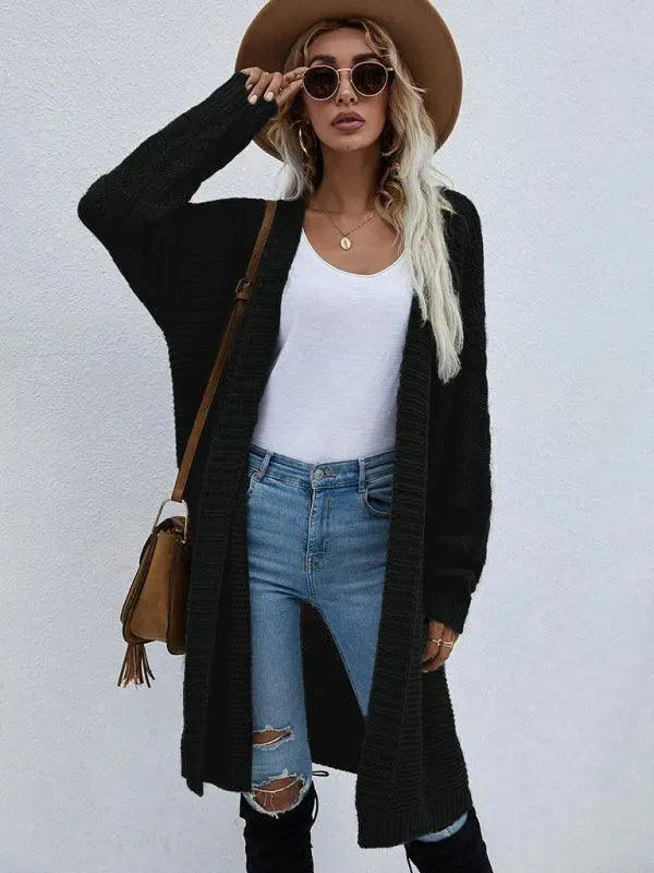 Women’s Open Knit Longline Cardigan Sweater – Lightweight