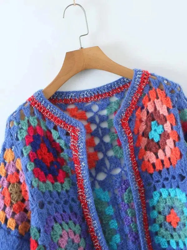 Women’s Oversized Crew Neck Cardigan Sweater – Relaxed Fit