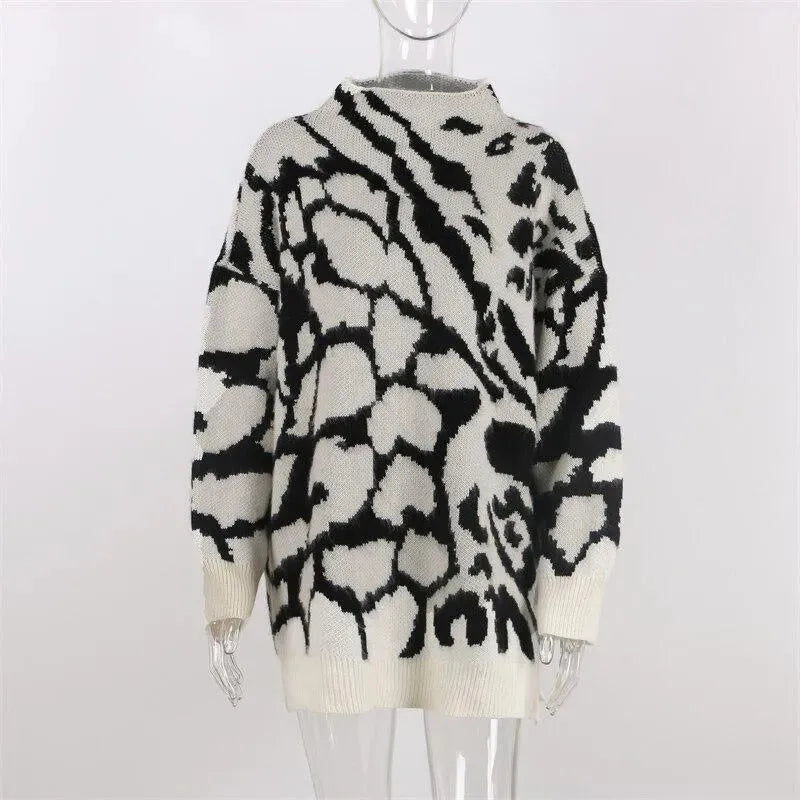 Women’s Oversized Turtleneck Pullover Sweater